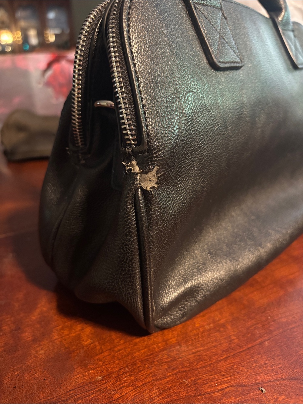 Nine West Black Studded Satchel Tote - Picture 2 of 6